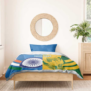 Custom India And South Africa Cricket Bedding Set 2024 Together Dynamic Version