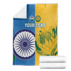 Custom India And South Africa Cricket Blanket 2024 Together Dynamic Version