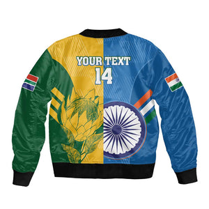 Custom India And South Africa Cricket Bomber Jacket 2024 Together Dynamic Version