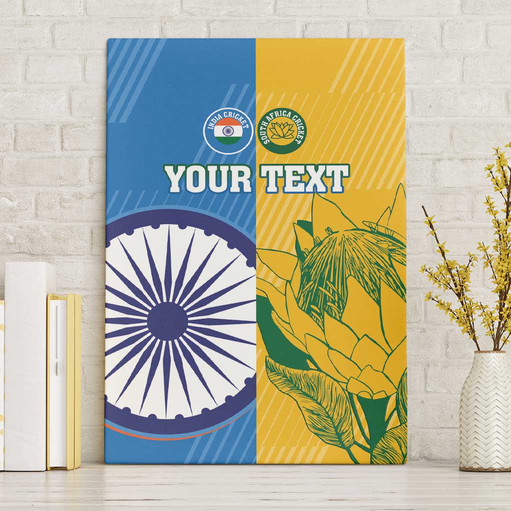 Custom India And South Africa Cricket Canvas Wall Art 2024 Together Dynamic Version