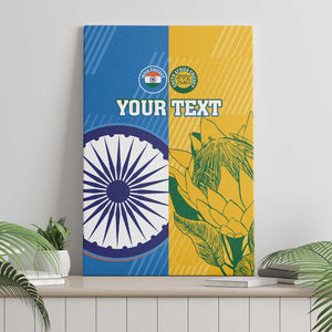 Custom India And South Africa Cricket Canvas Wall Art 2024 Together Dynamic Version