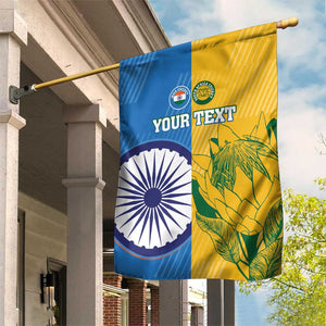 Custom India And South Africa Cricket Garden Flag 2024 Together Dynamic Version