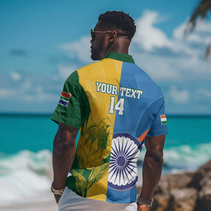 Custom India And South Africa Cricket Hawaiian Shirt 2024 Together Dynamic Version