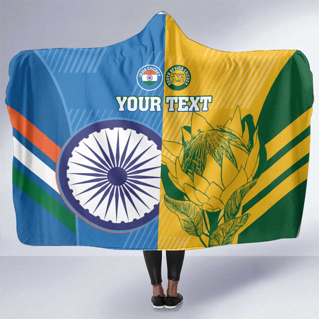 Custom India And South Africa Cricket Hooded Blanket 2024 Together Dynamic Version