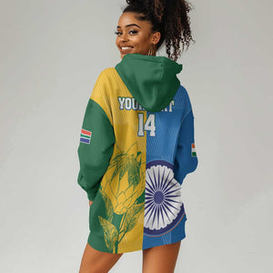 Custom India And South Africa Cricket Hoodie Dress 2024 Together Dynamic Version