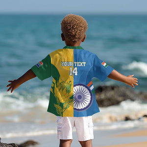 Custom India And South Africa Cricket Kid Hawaiian Shirt 2024 Together Dynamic Version