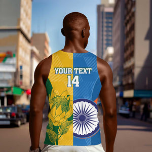 Custom India And South Africa Cricket Men Tank Top 2024 Together Dynamic Version