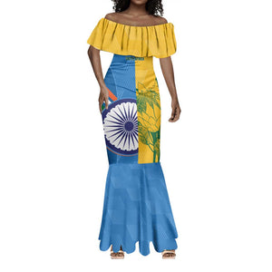 Custom India And South Africa Cricket Mermaid Dress 2024 Together Dynamic Version