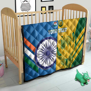 Custom India And South Africa Cricket Quilt 2024 Together Dynamic Version