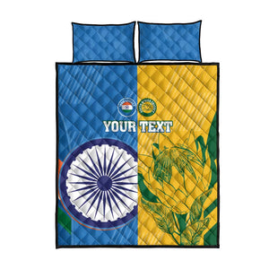 Custom India And South Africa Cricket Quilt Bed Set 2024 Together Dynamic Version