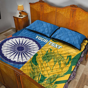 Custom India And South Africa Cricket Quilt Bed Set 2024 Together Dynamic Version