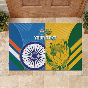 Custom India And South Africa Cricket Rubber Doormat 2024 Together Dynamic Version