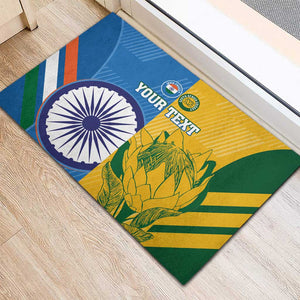 Custom India And South Africa Cricket Rubber Doormat 2024 Together Dynamic Version