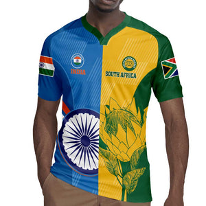 Custom India And South Africa Cricket Rugby Jersey 2024 Together Dynamic Version