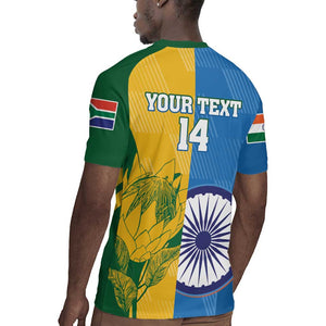 Custom India And South Africa Cricket Rugby Jersey 2024 Together Dynamic Version