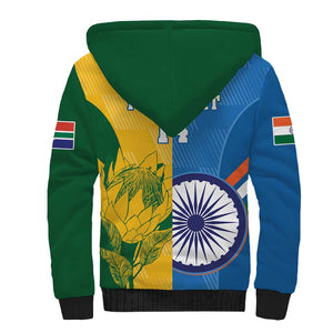 Custom India And South Africa Cricket Sherpa Hoodie 2024 Together Dynamic Version