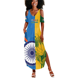 Custom India And South Africa Cricket Summer Maxi Dress 2024 Together Dynamic Version