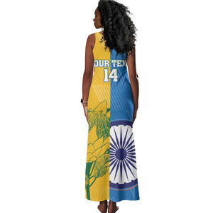 Custom India And South Africa Cricket Tank Maxi Dress 2024 Together Dynamic Version