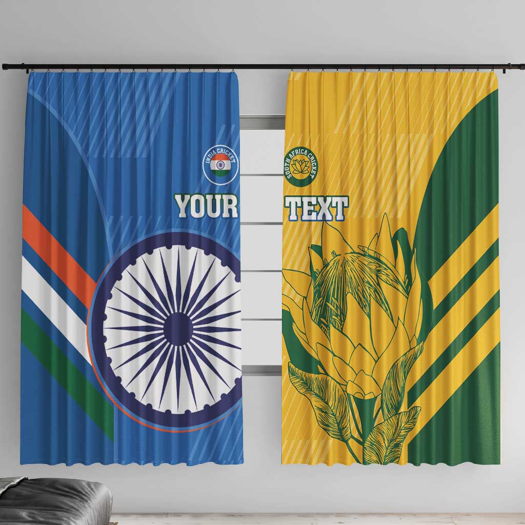 Custom India And South Africa Cricket Window Curtain 2024 Together Dynamic Version