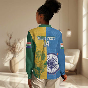 Custom India And South Africa Cricket Women Casual Shirt 2024 Together Dynamic Version