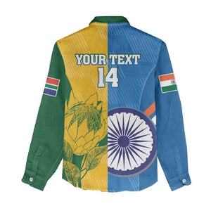 Custom India And South Africa Cricket Women Casual Shirt 2024 Together Dynamic Version