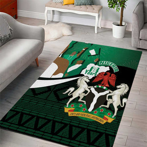 Nigeria Independence Day Area Rug Happy 64 Years Of Anniversary African Pattern