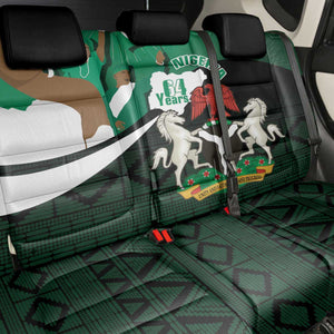 Nigeria Independence Day Back Car Seat Cover Happy 64 Years Of Anniversary African Pattern