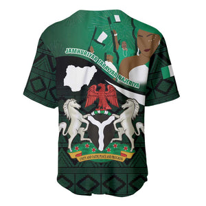 Nigeria Independence Day Baseball Jersey Happy 64 Years Of Anniversary African Pattern