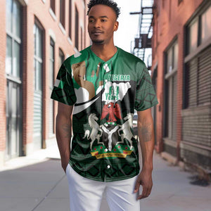 Nigeria Independence Day Baseball Jersey Happy 64 Years Of Anniversary African Pattern