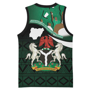 Nigeria Independence Day Basketball Jersey Happy 64 Years Of Anniversary African Pattern LT14