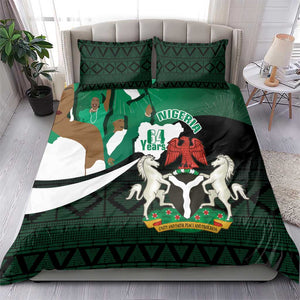 Nigeria Independence Day Bedding Set Happy 64 Years Of Anniversary African Pattern