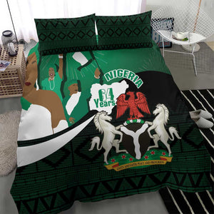 Nigeria Independence Day Bedding Set Happy 64 Years Of Anniversary African Pattern