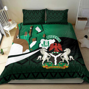 Nigeria Independence Day Bedding Set Happy 64 Years Of Anniversary African Pattern