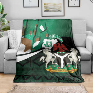 Nigeria Independence Day Blanket Happy 64 Years Of Anniversary African Pattern