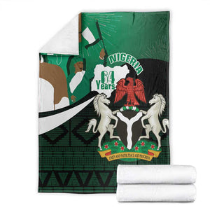 Nigeria Independence Day Blanket Happy 64 Years Of Anniversary African Pattern