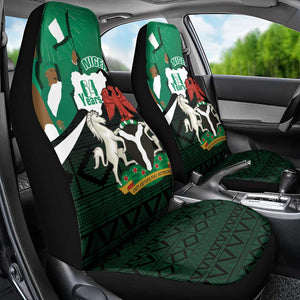 Nigeria Independence Day Car Seat Cover Happy 64 Years Of Anniversary African Pattern