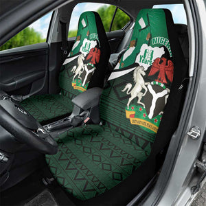 Nigeria Independence Day Car Seat Cover Happy 64 Years Of Anniversary African Pattern