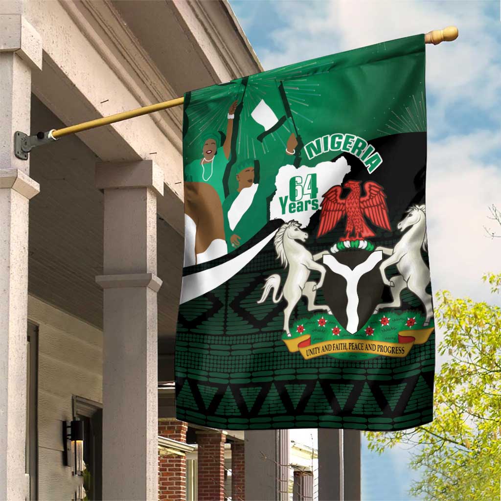 Nigeria Independence Day Garden Flag Happy 64 Years Of Anniversary African Pattern