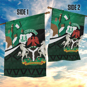 Nigeria Independence Day Garden Flag Happy 64 Years Of Anniversary African Pattern