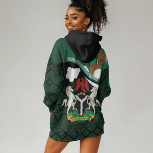 Nigeria Independence Day Hoodie Dress Happy 64 Years Of Anniversary African Pattern