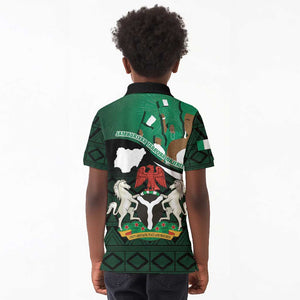 Nigeria Independence Day Kid Polo Shirt Happy 64 Years Of Anniversary African Pattern