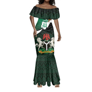 Nigeria Independence Day Mermaid Dress Happy 64 Years Of Anniversary African Pattern