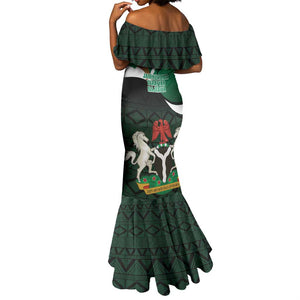 Nigeria Independence Day Mermaid Dress Happy 64 Years Of Anniversary African Pattern