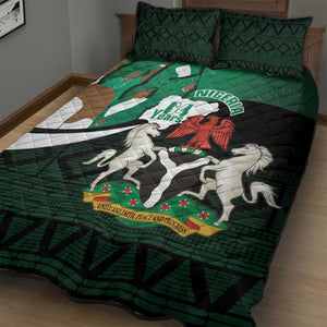 Nigeria Independence Day Quilt Bed Set Happy 64 Years Of Anniversary African Pattern