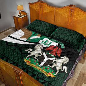 Nigeria Independence Day Quilt Bed Set Happy 64 Years Of Anniversary African Pattern