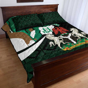 Nigeria Independence Day Quilt Bed Set Happy 64 Years Of Anniversary African Pattern