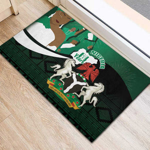 Nigeria Independence Day Rubber Doormat Happy 64 Years Of Anniversary African Pattern