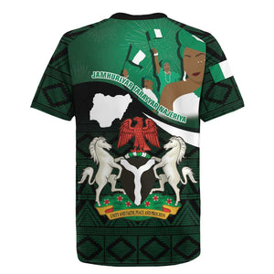 Nigeria Independence Day Rugby Jersey Happy 64 Years Of Anniversary African Pattern