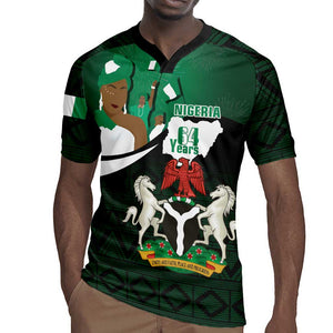 Nigeria Independence Day Rugby Jersey Happy 64 Years Of Anniversary African Pattern