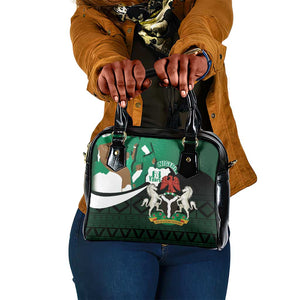 Nigeria Independence Day Shoulder Handbag Happy 64 Years Of Anniversary African Pattern